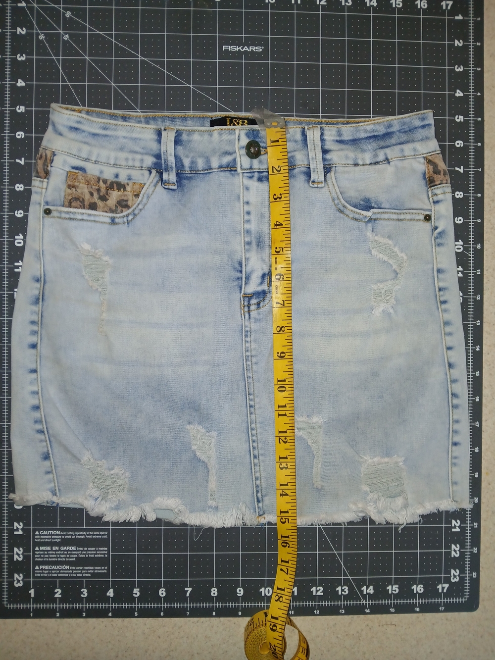 Light Blue Denim Mini Skirt - Low Rise
